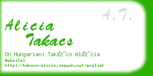 alicia takacs business card